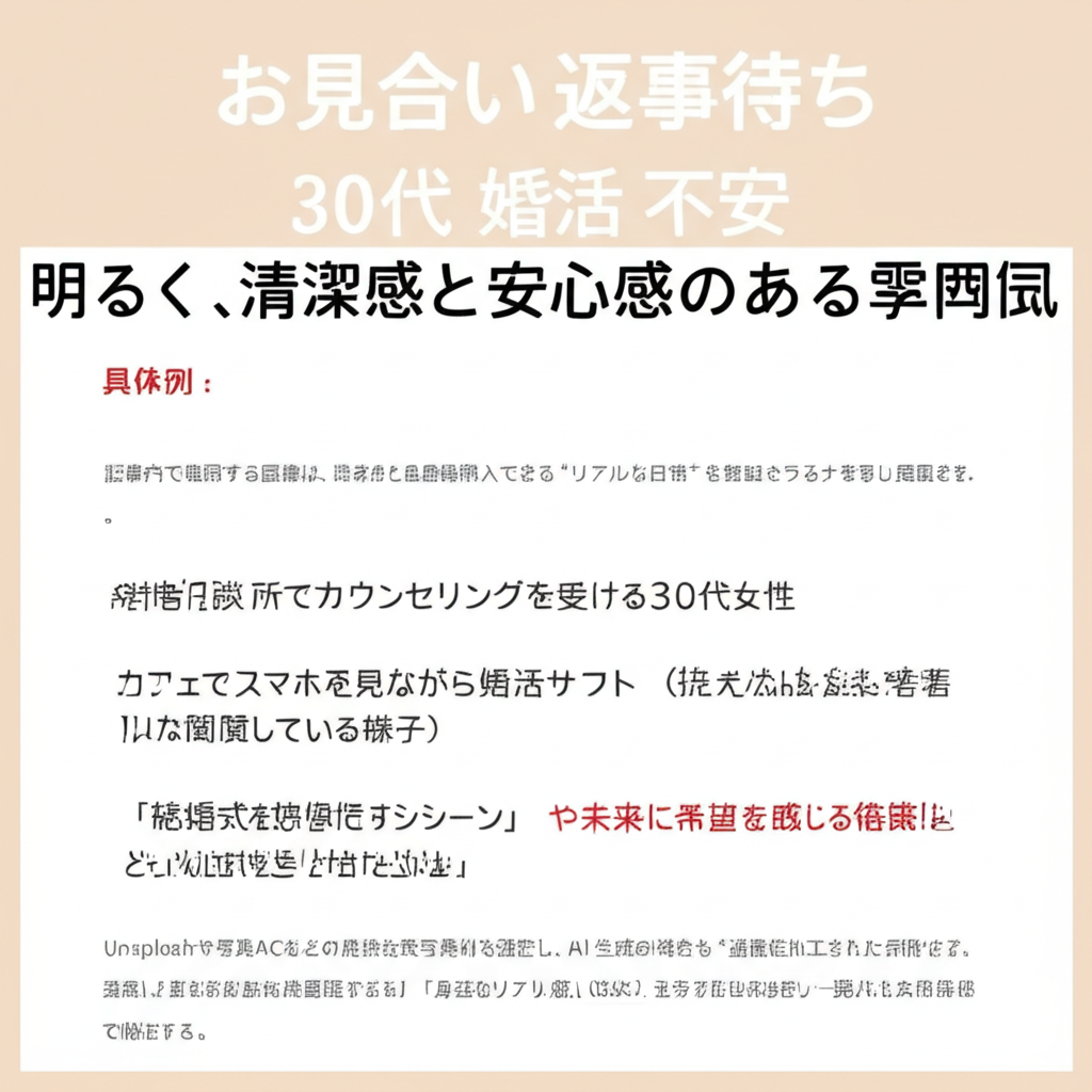 お見合い後の返事待ちがつらい30代女性へ！不安な心を癒す3つの心の持ち方と成功への転換術